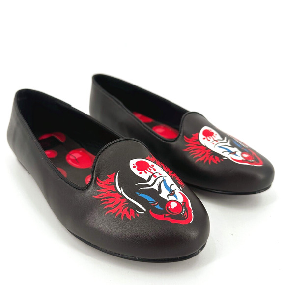 Strange Cvlt Womens Lydia Flats Slip On Ballet Size 7 Horror Halloween Pennywise - Picture 2 of 8